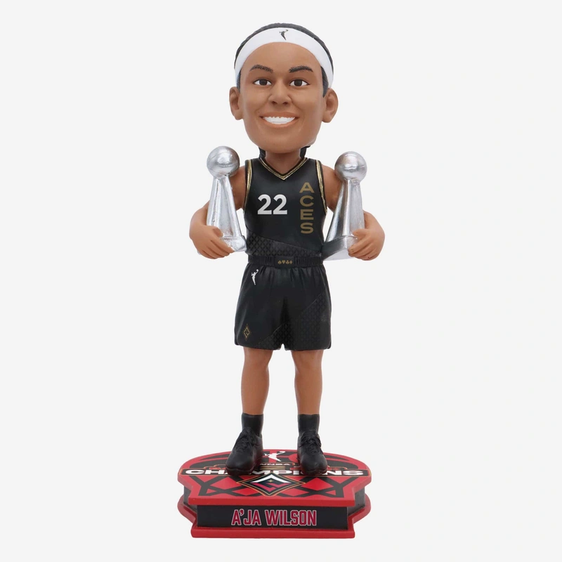 A’ja Wilson Las Vegas Aces 2023 WNBA Back To Back Champions Bobblehead