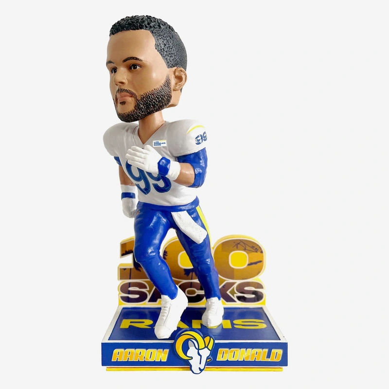 Aaron Donald Los Angeles Rams 100 Sacks Bobblehead