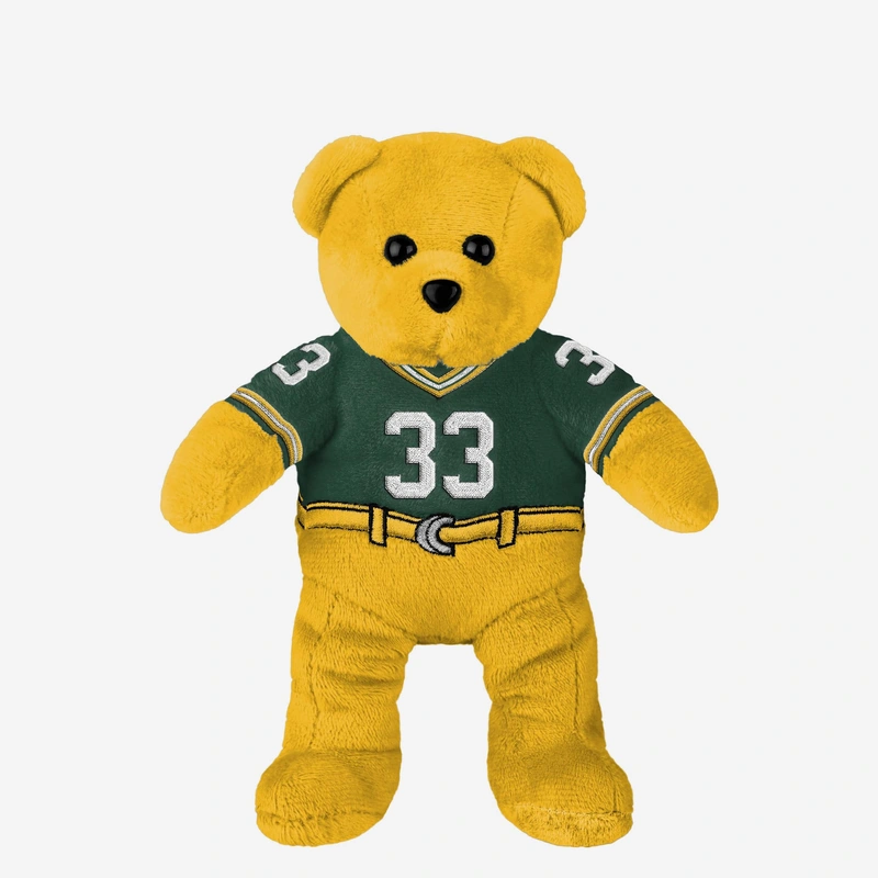 Aaron Jones Green Bay Packers Team Beans Embroidered Player Bear