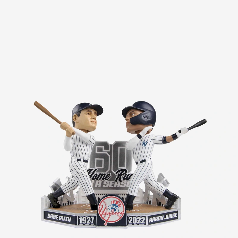 Aaron Judge & Babe Ruth New York Yankees 60 Home Run Club Dual Bobblehead