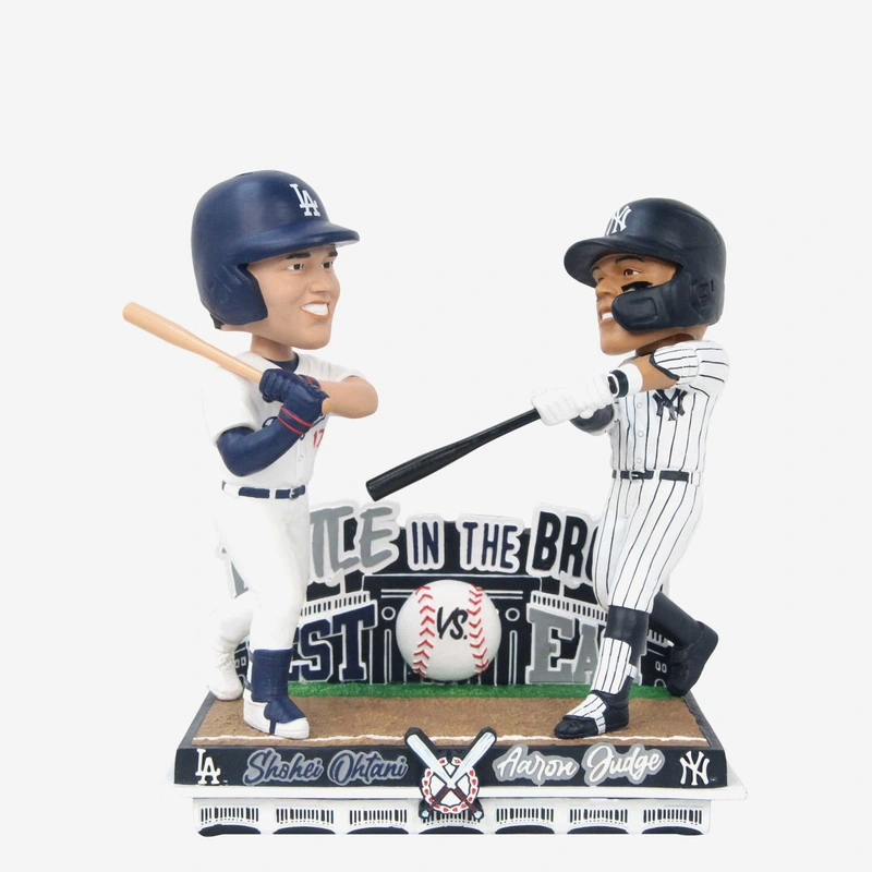 Aaron Judge & Shohei Ohtani New York Yankees & Los Angeles Dodgers Battle in the Bronx Dual Bobblehead