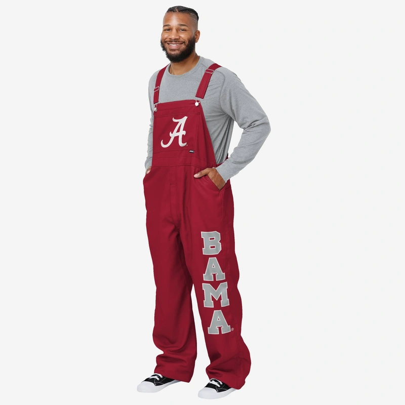 Alabama Crimson Tide Mens Big Logo Bib Overalls