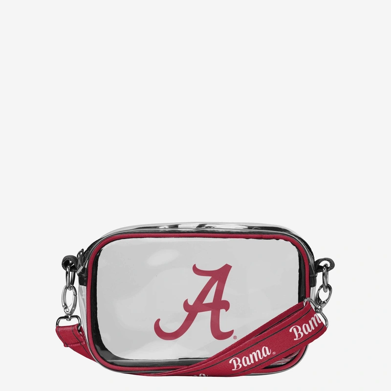 Alabama Crimson Tide Team Stripe Clear Crossbody Bag