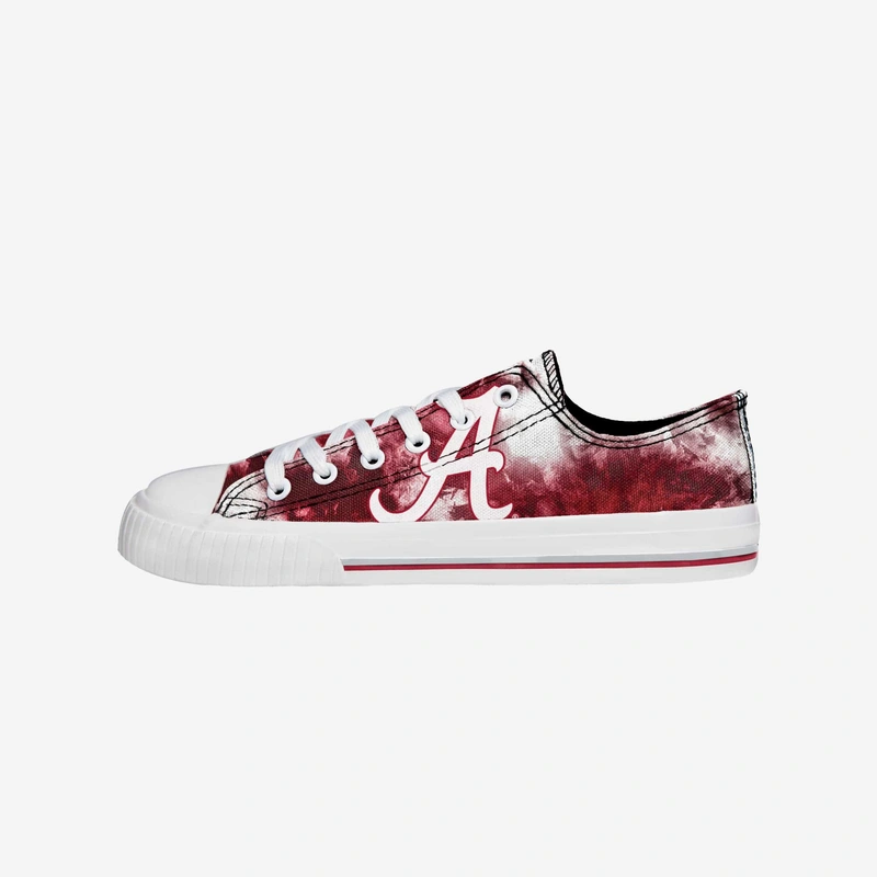 Alabama Crimson Tide Womens Low Top Tie-Dye Canvas Shoe