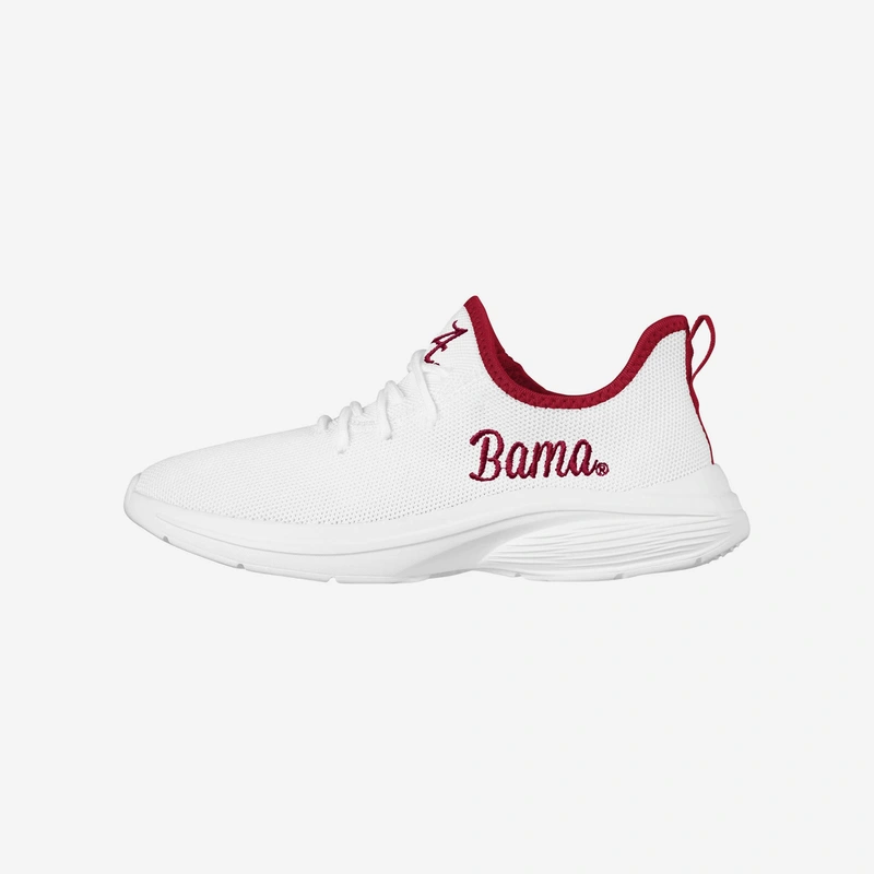 Alabama Crimson Tide Womens Midsole White Sneaker