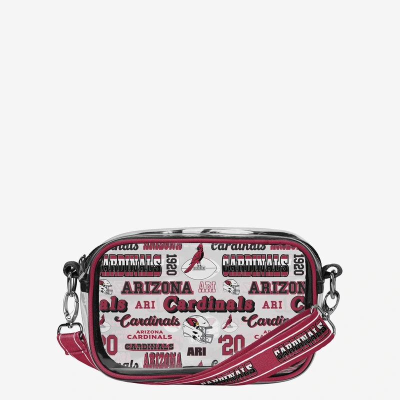 Arizona Cardinals Repeat Retro Print Clear Crossbody Bag