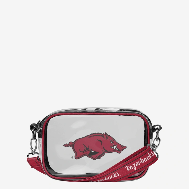 Arkansas Razorbacks Team Stripe Clear Crossbody Bag