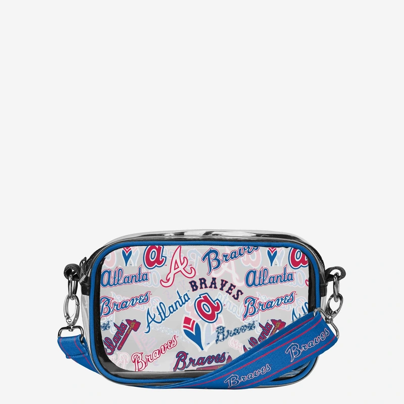 Atlanta Braves Repeat Retro Print Clear Crossbody Bag