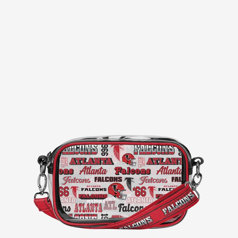 Atlanta Falcons Repeat Retro Print Clear Crossbody Bag